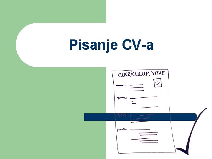 Pisanje CV-a 