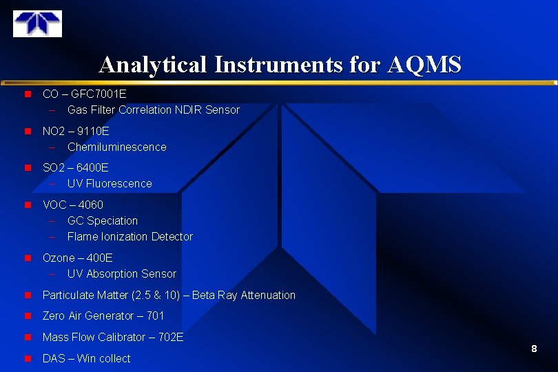 Analytical Instruments for AQMS n CO – GFC 7001 E – Gas Filter Correlation Analytical Instruments for AQMS n CO – GFC 7001 E – Gas Filter Correlation
