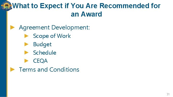 What to Expect if You Are Recommended for an Award Agreement Development: Scope of What to Expect if You Are Recommended for an Award Agreement Development: Scope of