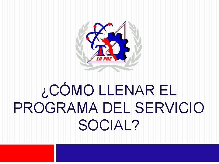 ¿CÓMO LLENAR EL PROGRAMA DEL SERVICIO SOCIAL? 