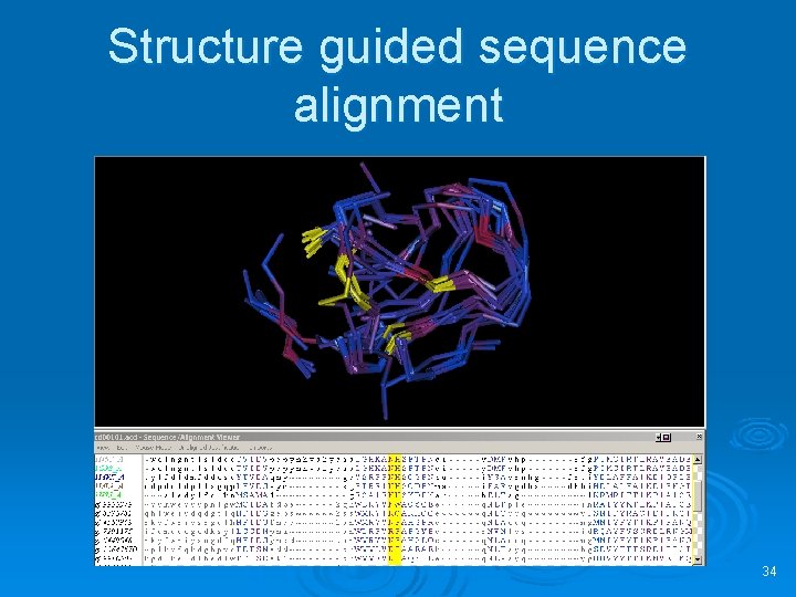 Structure guided sequence alignment 34 