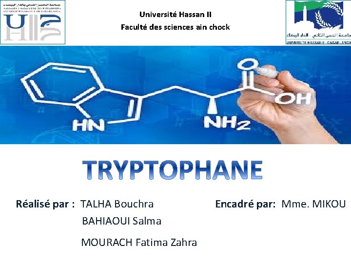 Université Hassan II Faculté des sciences ain chock Réalisé par : TALHA Bouchra BAHIAOUI