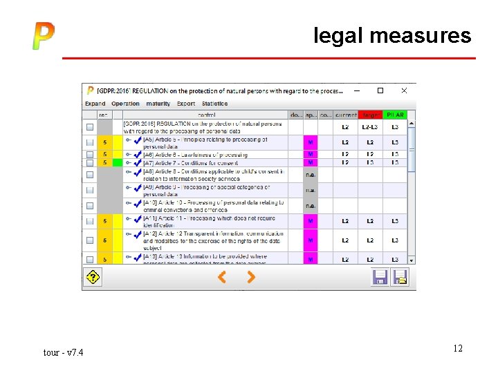 legal measures tour - v 7. 4 12 