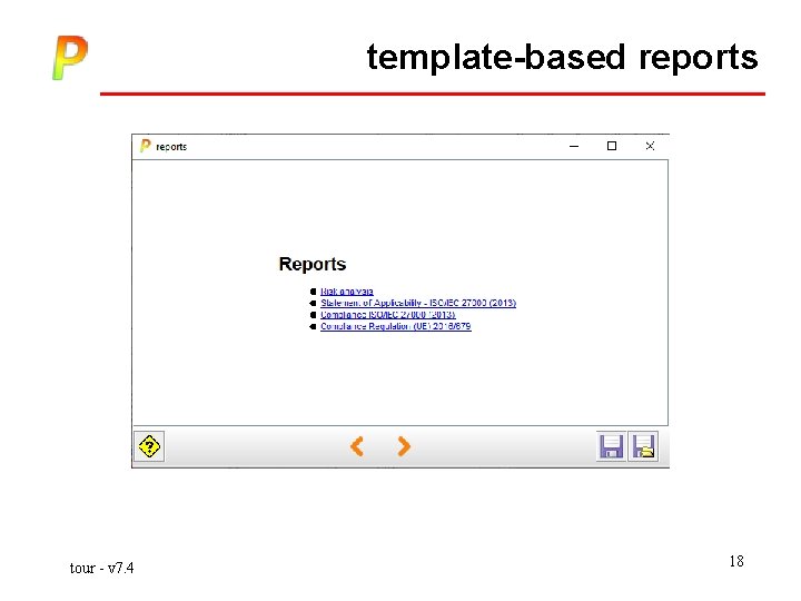 template-based reports tour - v 7. 4 18 