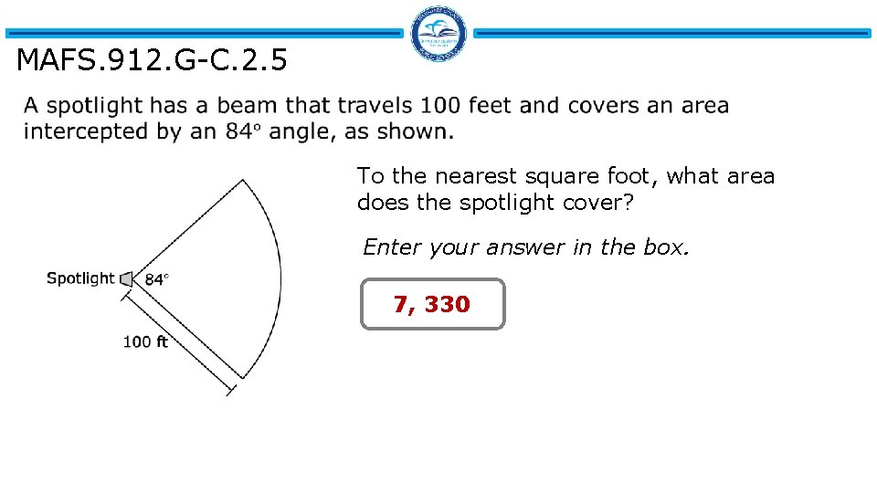 MAFS. 912. G-C. 2. 5 To the nearest square foot, what area does the