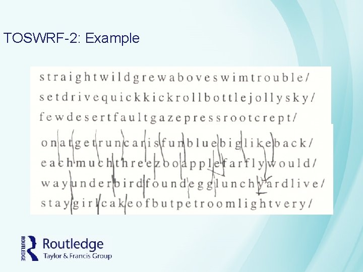 TOSWRF-2: Example 