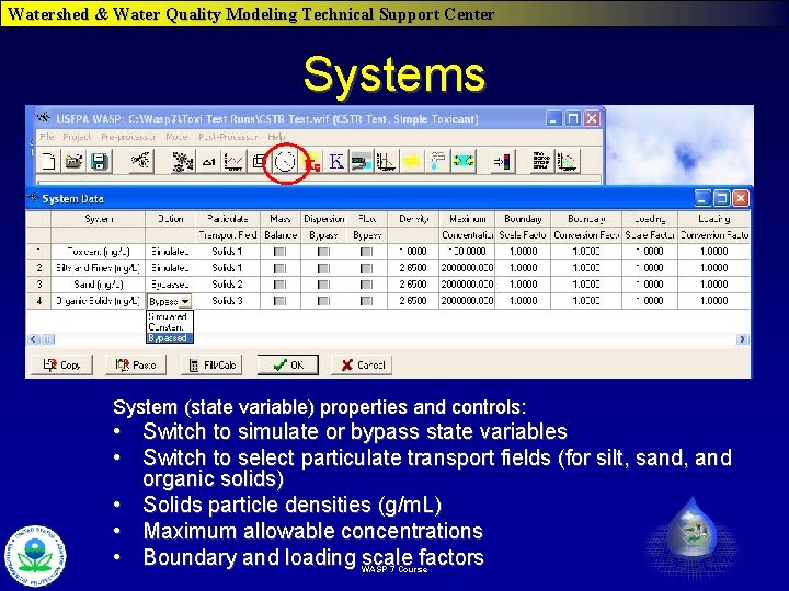 Watershed & Water Quality Modeling Technical Support Center Systems System (state variable) properties and Watershed & Water Quality Modeling Technical Support Center Systems System (state variable) properties and