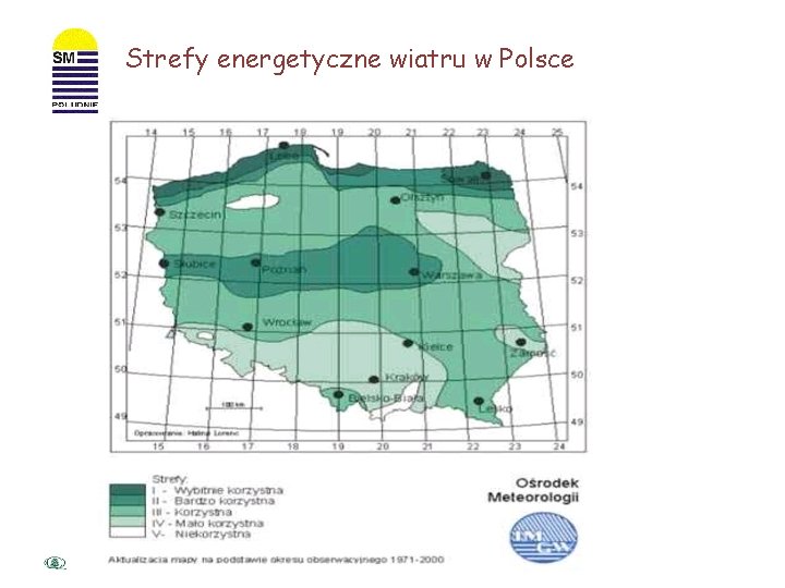 Strefy energetyczne wiatru w Polsce 