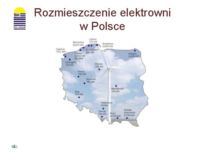 Rozmieszczenie elektrowni w Polsce 
