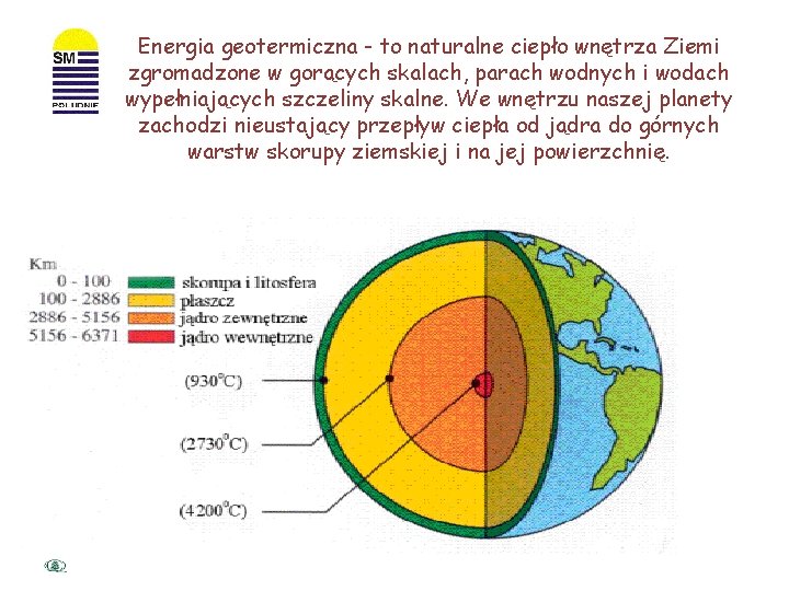 Energia geotermiczna - to naturalne ciepło wnętrza Ziemi zgromadzone w gorących skalach, parach wodnych