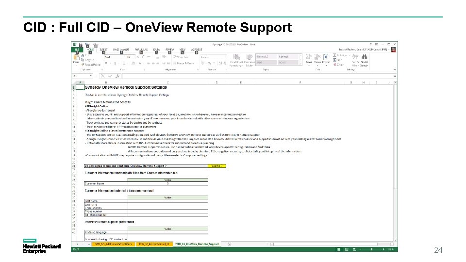 CID : Full CID – One. View Remote Support 24 CID : Full CID – One. View Remote Support 24