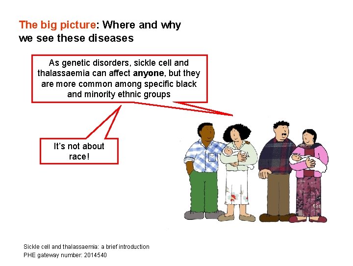 The big picture: Where and why we see these diseases As genetic disorders, sickle