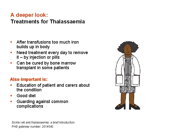 A deeper look: Treatments for Thalassaemia § § § After transfusions too much iron