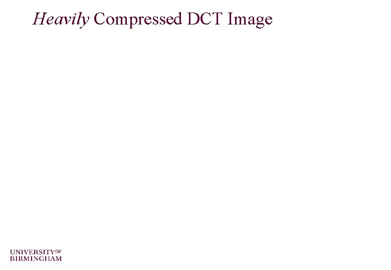 Heavily Compressed DCT Image 