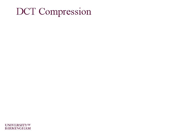 DCT Compression 