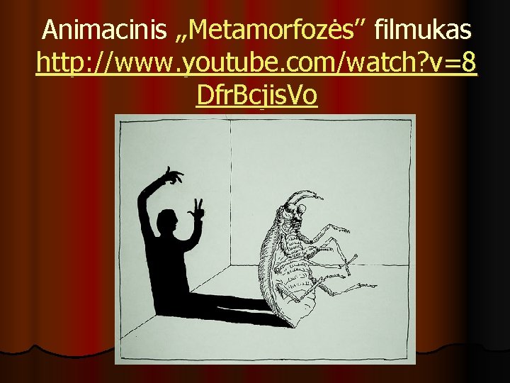 Animacinis „Metamorfozės’’ filmukas http: //www. youtube. com/watch? v=8 Dfr. Bcjis. Vo 