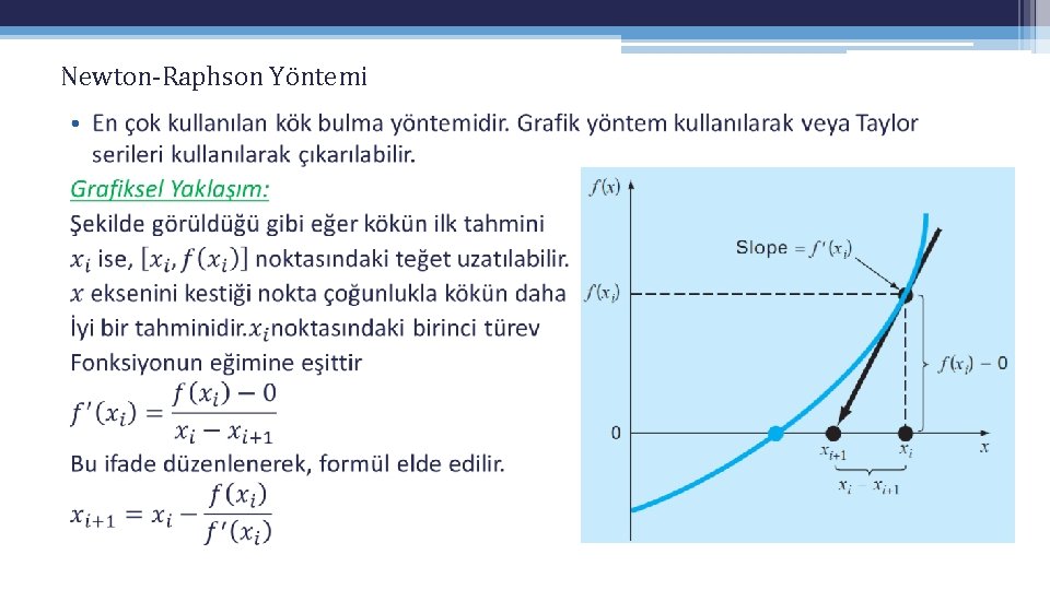 Newton-Raphson Yöntemi • Newton-Raphson Yöntemi •