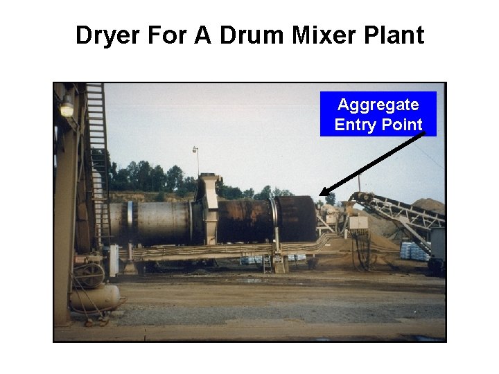Dryer For A Drum Mixer Plant Aggregate Entry Point NCAT 33 