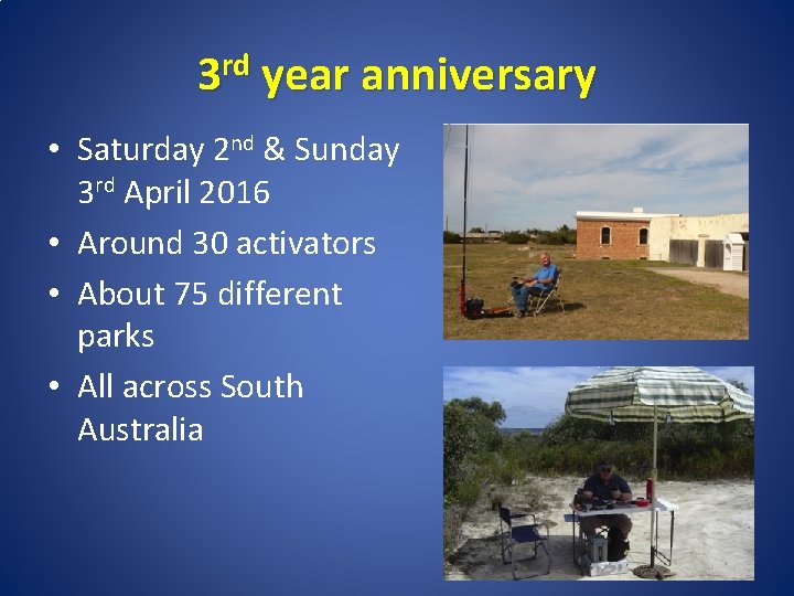 3 rd year anniversary • Saturday 2 nd & Sunday 3 rd April 2016