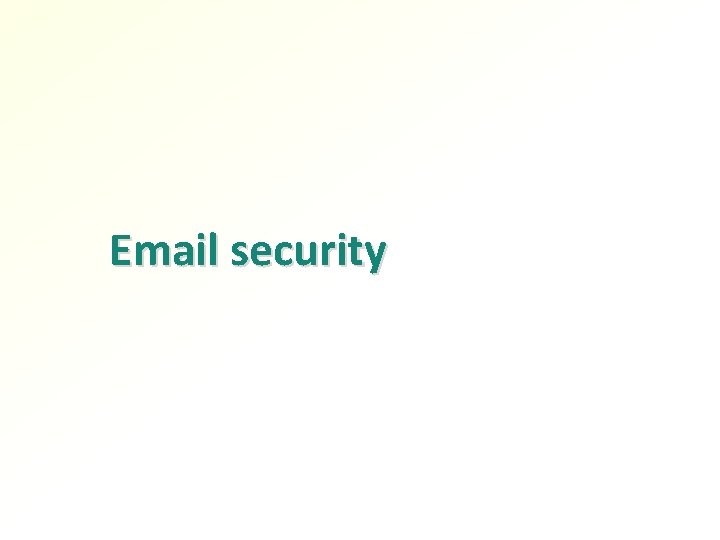 Email security 