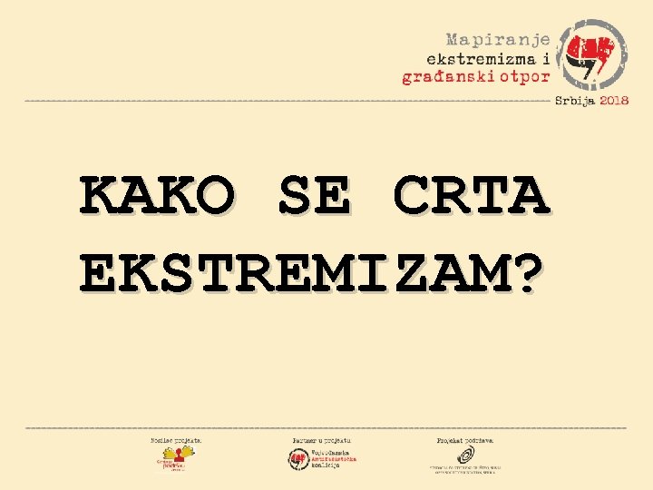 KAKO SE CRTA EKSTREMIZAM? 