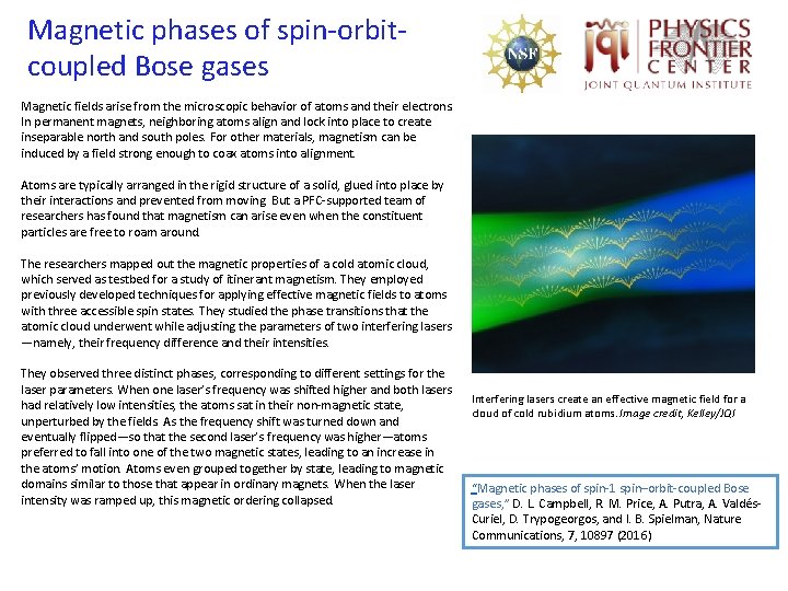 Magnetic phases of spin-orbitcoupled Bose gases Magnetic fields arise from the microscopic behavior of