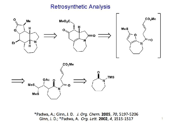 Retrosynthetic Analysis 