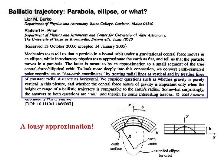 A lousy approximation! 