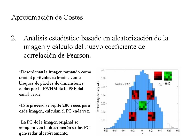 Aproximación de Costes 2. Análisis estadístico basado en aleatorización de la imagen y cálculo Aproximación de Costes 2. Análisis estadístico basado en aleatorización de la imagen y cálculo