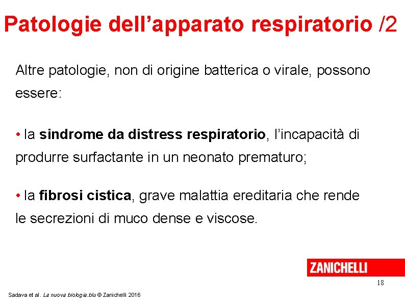 Patologie dell’apparato respiratorio /2 Altre patologie, non di origine batterica o virale, possono essere: