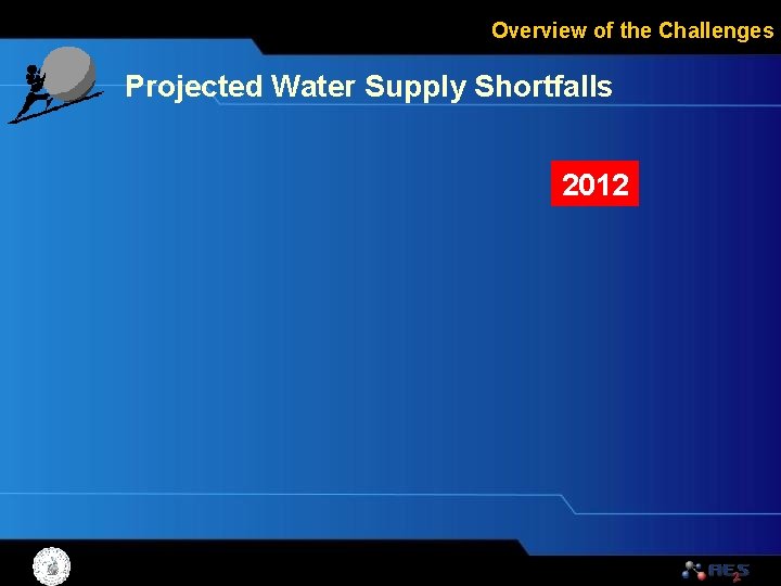 Overview of the Challenges Projected Water Supply Shortfalls 2012 