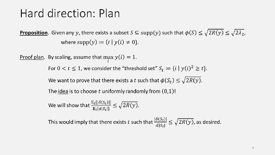 Hard direction: Plan 9 