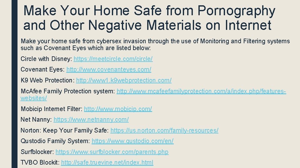 Make Your Home Safe from Pornography and Other Negative Materials on Internet Make your