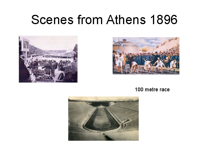 Scenes from Athens 1896 100 metre race 