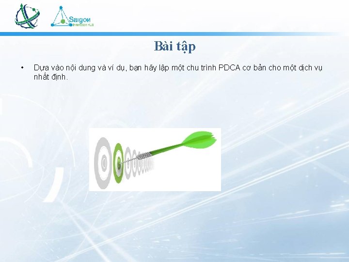 Bài tập • Dựa vào nội dung và ví dụ, bạn hãy lập một