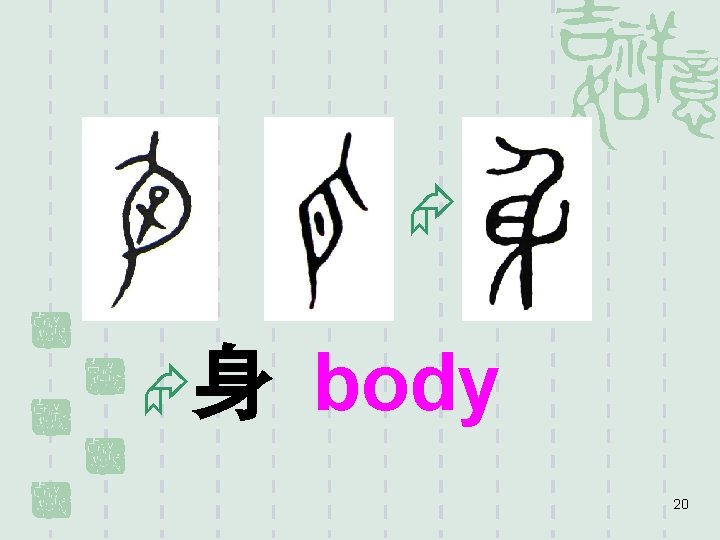  身 body 20 