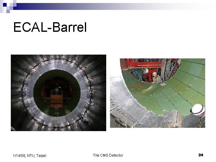 ECAL-Barrel 1/14/08, NTU, Taipei The CMS Detector 24 