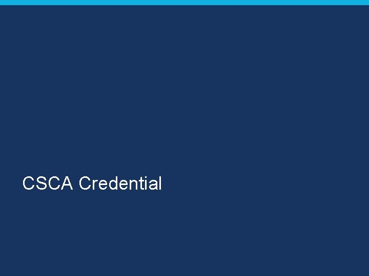 CSCA Credential 