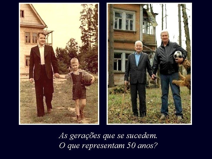 As gerações que se sucedem. O que representam 50 anos? 