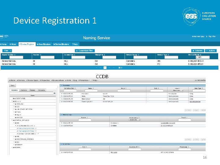 Device Registration 1 CCDB 16 