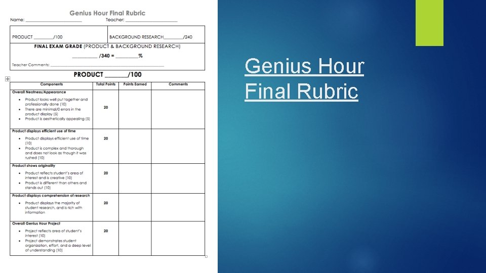 Genius Hour Final Rubric 