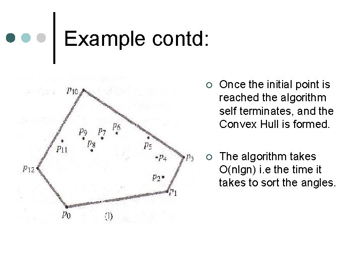 Example contd: ¢ Once the initial point is reached the algorithm self terminates, and