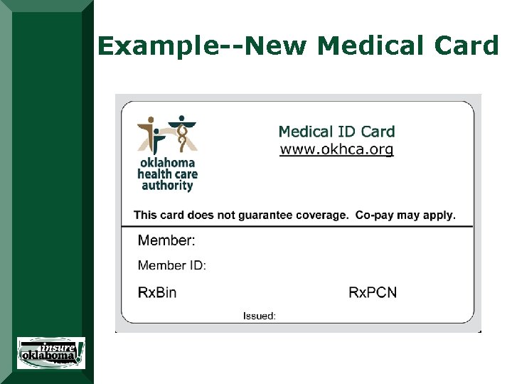 Example--New Medical Card 123456789 Example--New Medical Card 123456789