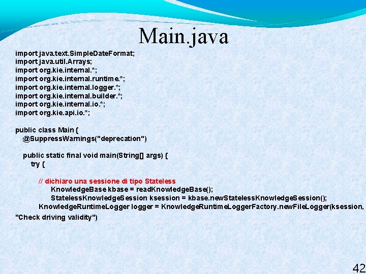 Main. java import java. text. Simple. Date. Format; import java. util. Arrays; import org.