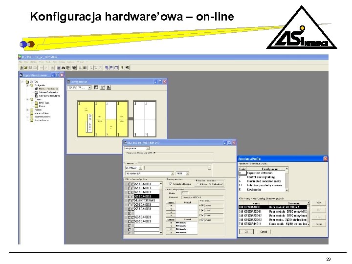 Konfiguracja hardware’owa – on-line 23 