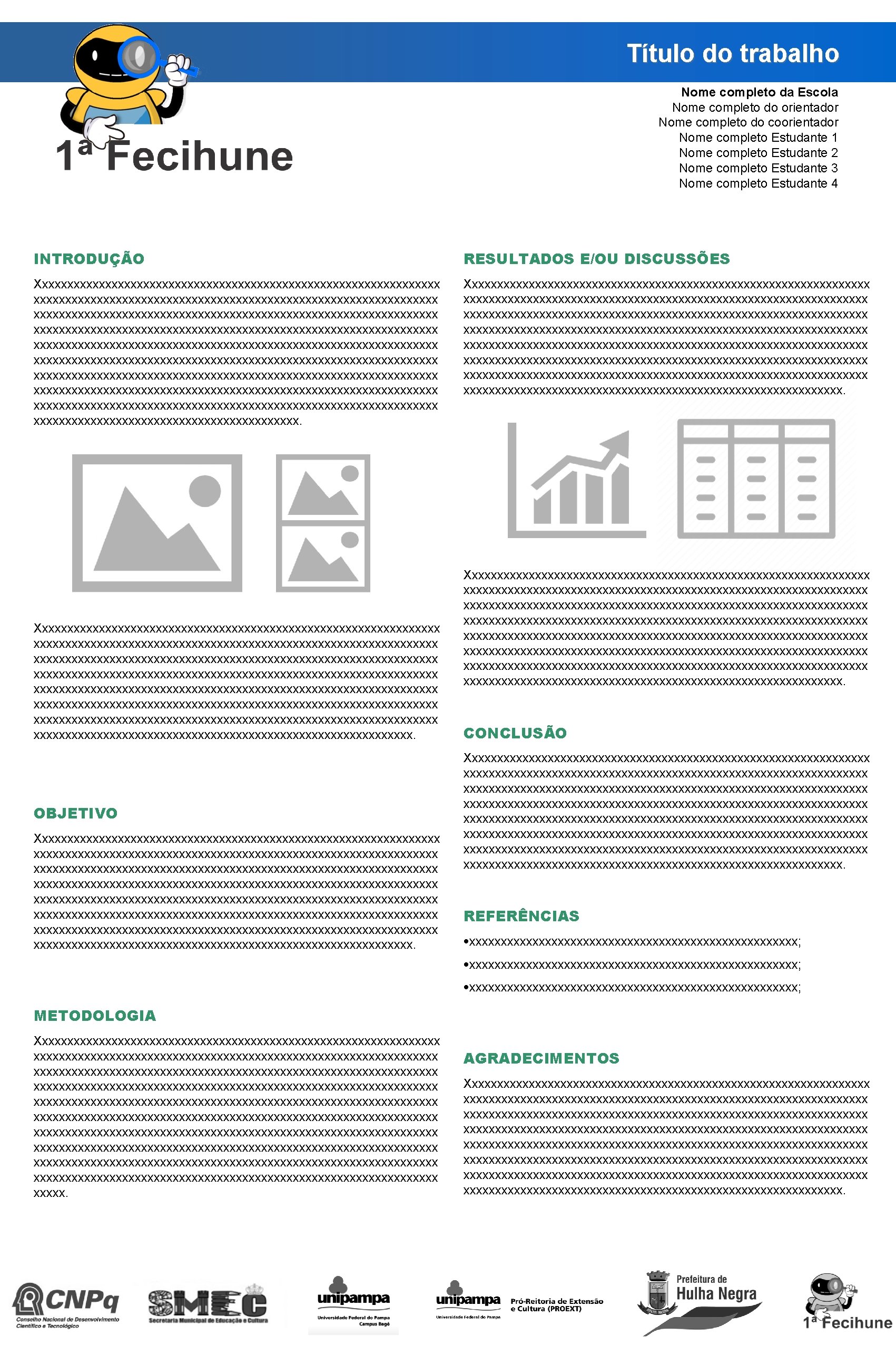 Título do trabalho Nome completo da Escola Nome completo do orientador Nome completo do
