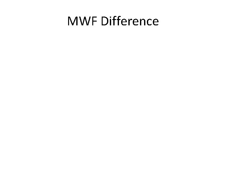MWF Difference 