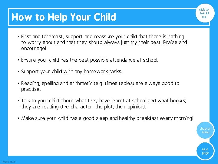 How to Help Your Child click to see all text • First and foremost, How to Help Your Child click to see all text • First and foremost,