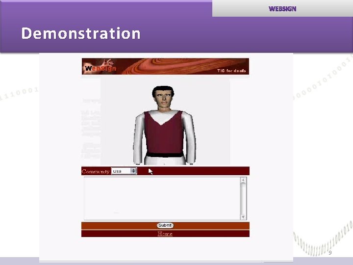 Demonstration 9 Demonstration 9