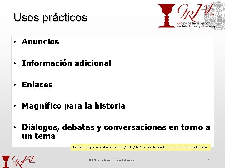 Usos prácticos • Anuncios • Información adicional • Enlaces • Magnífico para la historia